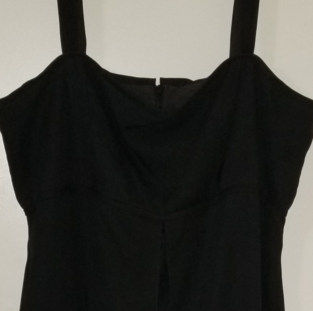 Black Chiffon Empire Waist Strap Formal Dress